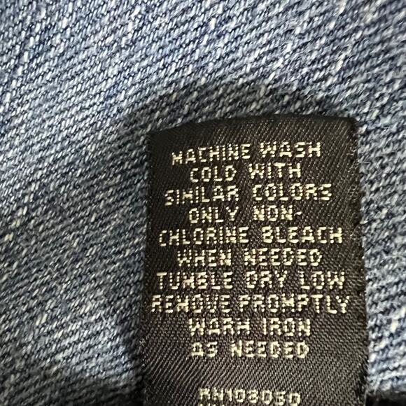 Vtg Y2K Venezia Womens Denim Skirt Size 16 Blue Jean Midi Cargo Utility Pockets - Picture 6 of 6